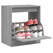 Vidaxl schoenenkast 60x42x69 cm bewerkt hout grijs sonoma eikenkleurig - afbeelding 1