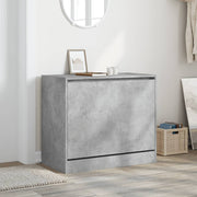 Vidaxl schoenenkast 80x42x69 cm bewerkt hout betongrijs - afbeelding 3