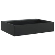 Vidaxl wastafel 50x38x11 cm gegoten mineraal marmer matzwart - afbeelding 2