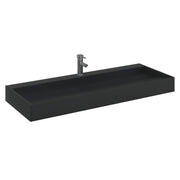 Vidaxl wastafel 120x46x11 cm gegoten mineraal marmer matzwart - afbeelding 3