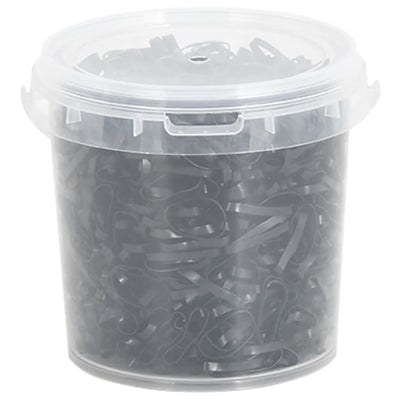 Vidaxl haarelastiekjes paard 1500 st silicone zwart