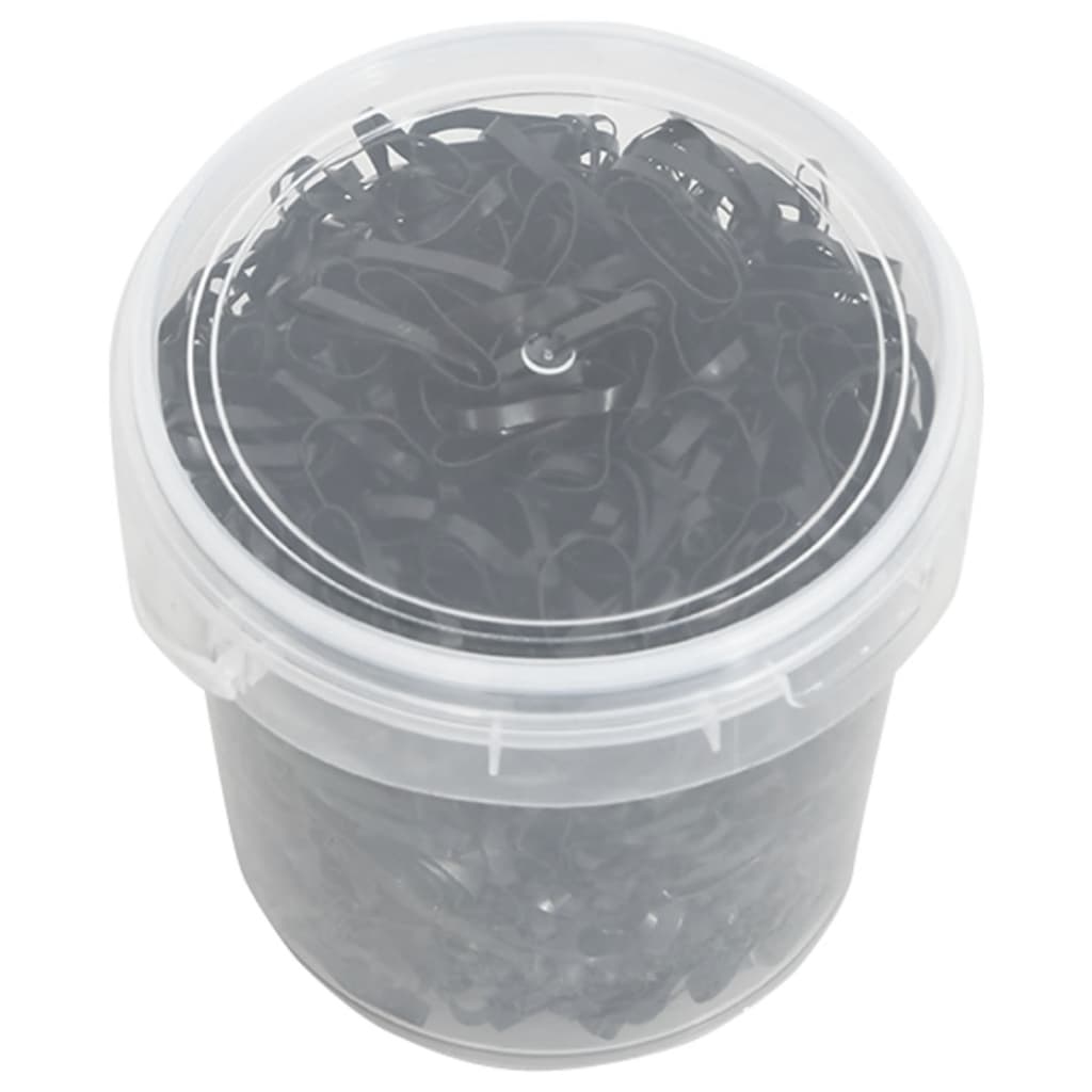 Vidaxl haarelastiekjes paard 1500 st silicone zwart