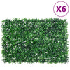 Vidaxl hek met kunstheester 6 st 40x60 cm groen