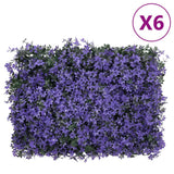 Vidaxl hek met kunstbladeren 6 st 40x60 cm paars - afbeelding 1