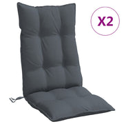 Vidaxl stoelkussens 2 st hoge rug oxford stof antracietkleurig - afbeelding 2