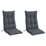 Vidaxl stoelkussens 2 st hoge rug oxford stof antracietkleurig - afbeelding 3