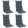 Vidaxl stoelkussens 4 st hoge rug oxford stof antracietkleurig