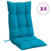 Vidaxl stoelkussens 4 st hoge rug oxford stof lichtblauw - afbeelding 2