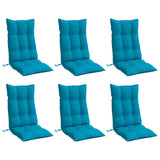 Vidaxl stoelkussens 6 st hoge rug oxford stof lichtblauw - afbeelding 3