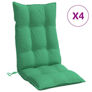 Vidaxl stoelkussens 4 st hoge rug oxford stof groen - afbeelding 2