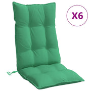 Vidaxl stoelkussens 6 st hoge rug oxford stof groen - afbeelding 2