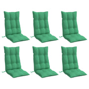 Vidaxl stoelkussens 6 st hoge rug oxford stof groen - afbeelding 3