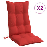 Vidaxl stoelkussens 2 st hoge rug oxford stof rood - afbeelding 2