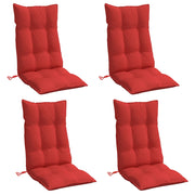 Vidaxl stoelkussens 4 st hoge rug oxford stof rood - afbeelding 3