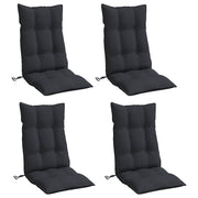Vidaxl stoelkussens 4 st hoge rug oxford stof zwart - afbeelding 3