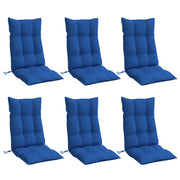 Vidaxl stoelkussens 6 st hoge rug oxford stof koningsblauw - afbeelding 3