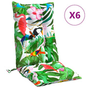 Vidaxl stoelkussens 6 st hoge rug oxford stof meerkleurig - afbeelding 2