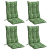 Vidaxl stoelkussens 4 st hoge rug bladpatroon oxford stof