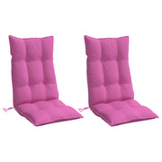Vidaxl stoelkussens 2 st hoge rug oxford stof roze - afbeelding 3