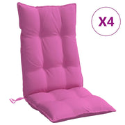 Vidaxl stoelkussens 4 st hoge rug oxford stof roze - afbeelding 2