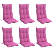 Vidaxl stoelkussens 6 st hoge rug oxford stof roze - afbeelding 3