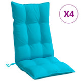 Vidaxl stoelkussens 4 st hoge rug oxford stof turquoise - afbeelding 2