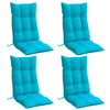 Vidaxl stoelkussens 4 st hoge rug oxford stof turquoise
