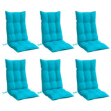 Vidaxl stoelkussens 6 st hoge rug oxford stof turquoise - afbeelding 3