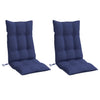 Vidaxl stoelkussens 2 st hoge rug oxford stof marineblauw