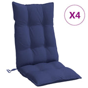 Vidaxl stoelkussens 4 st hoge rug oxford stof marineblauw - afbeelding 2