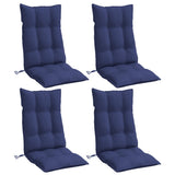 Vidaxl stoelkussens 4 st hoge rug oxford stof marineblauw - afbeelding 3