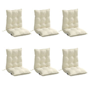 Vidaxl stoelkussens 6 st lage rug oxford stof crèmekleurig - afbeelding 3