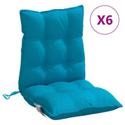 Vidaxl stoelkussens 6 st lage rug oxford stof lichtblauw - afbeelding 2
