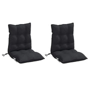 Vidaxl stoelkussens 2 st lage rug oxford stof zwart - afbeelding 3
