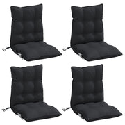 Vidaxl stoelkussens 4 st lage rug oxford stof zwart - afbeelding 3