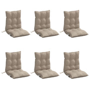 Vidaxl stoelkussens 6 st lage rug oxford stof taupe - afbeelding 3