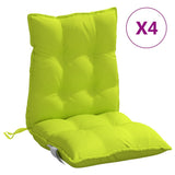 Vidaxl stoelkussens 4 st lage rug oxford stof felgroen - afbeelding 2