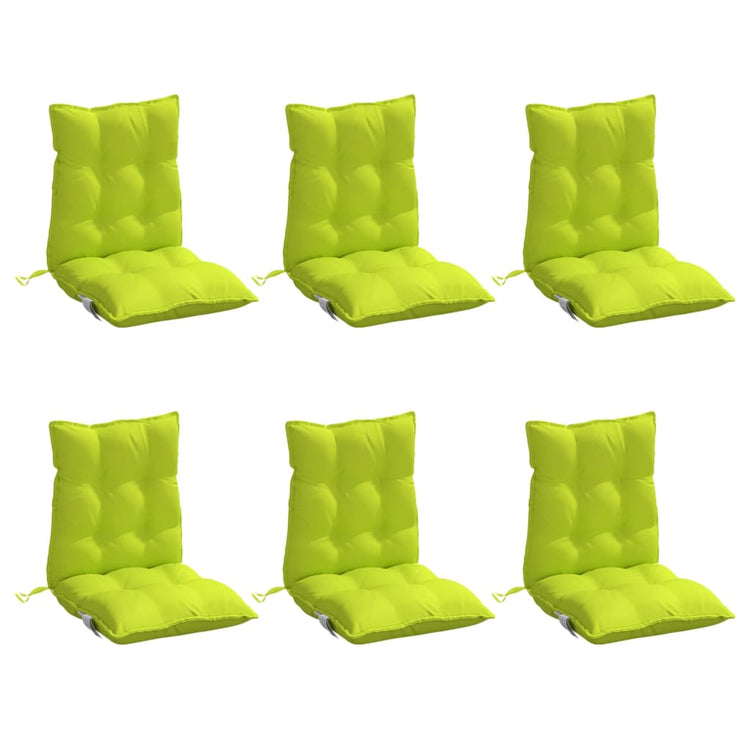 Vidaxl stoelkussens 6 st lage rug oxford stof felgroen
