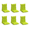 Vidaxl stoelkussens 6 st lage rug oxford stof felgroen