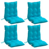 Vidaxl stoelkussens 2 st lage rug oxford stof turquoise