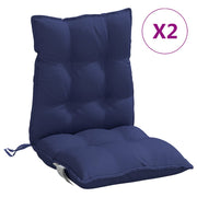 Vidaxl stoelkussens 2 st lage rug oxford stof marineblauw - afbeelding 2