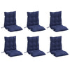 Vidaxl stoelkussens 6 st lage rug oxford stof marineblauw