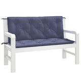 Vidaxl tuinbankkussens 2 st 120x50x7 cm oxford stof marineblauw - afbeelding 3