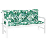 Vidaxl tuinbankkussens 2 st 150x50x7 cm oxford stof bladpatroon - afbeelding 3