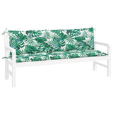 Vidaxl tuinbankkussens 2 st 180x50x7 cm oxford stof bladpatroon - afbeelding 3
