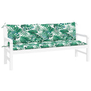 Vidaxl tuinbankkussens 2 st 180x50x7 cm oxford stof bladpatroon - afbeelding 3