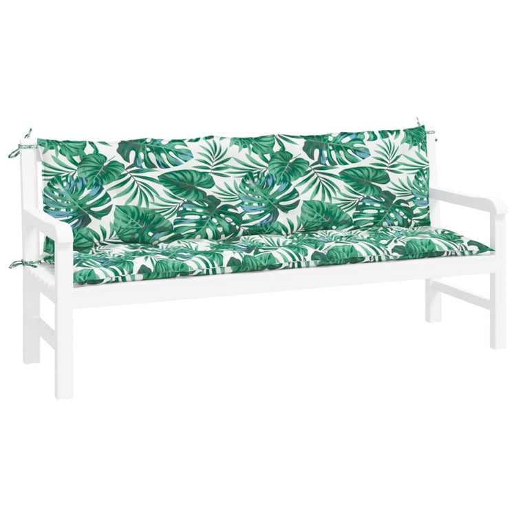 Vidaxl tuinbankkussens 2 st 180x50x7 cm oxford stof bladpatroon