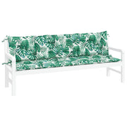 Vidaxl tuinbankkussens 2 st bladpatroon 200x50x7 cm oxford stof - afbeelding 3