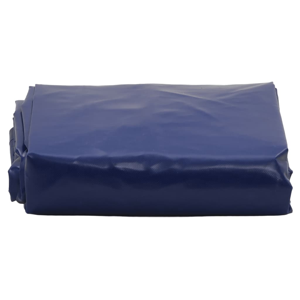 Vidaxl dekzeil 650 g m² ø 3 m blauw