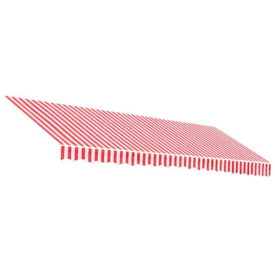 Vidaxl vervangingsdoek voor luifel 450x300 cm polyester rood en wit